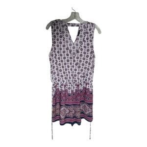 Be You Be Free, sleeveless one piece paisley print Romper, L